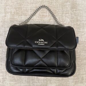 NEW COACH BLACK KLARE CROSSBODY 25 WITH PUFFY DIAMOND QUILTING